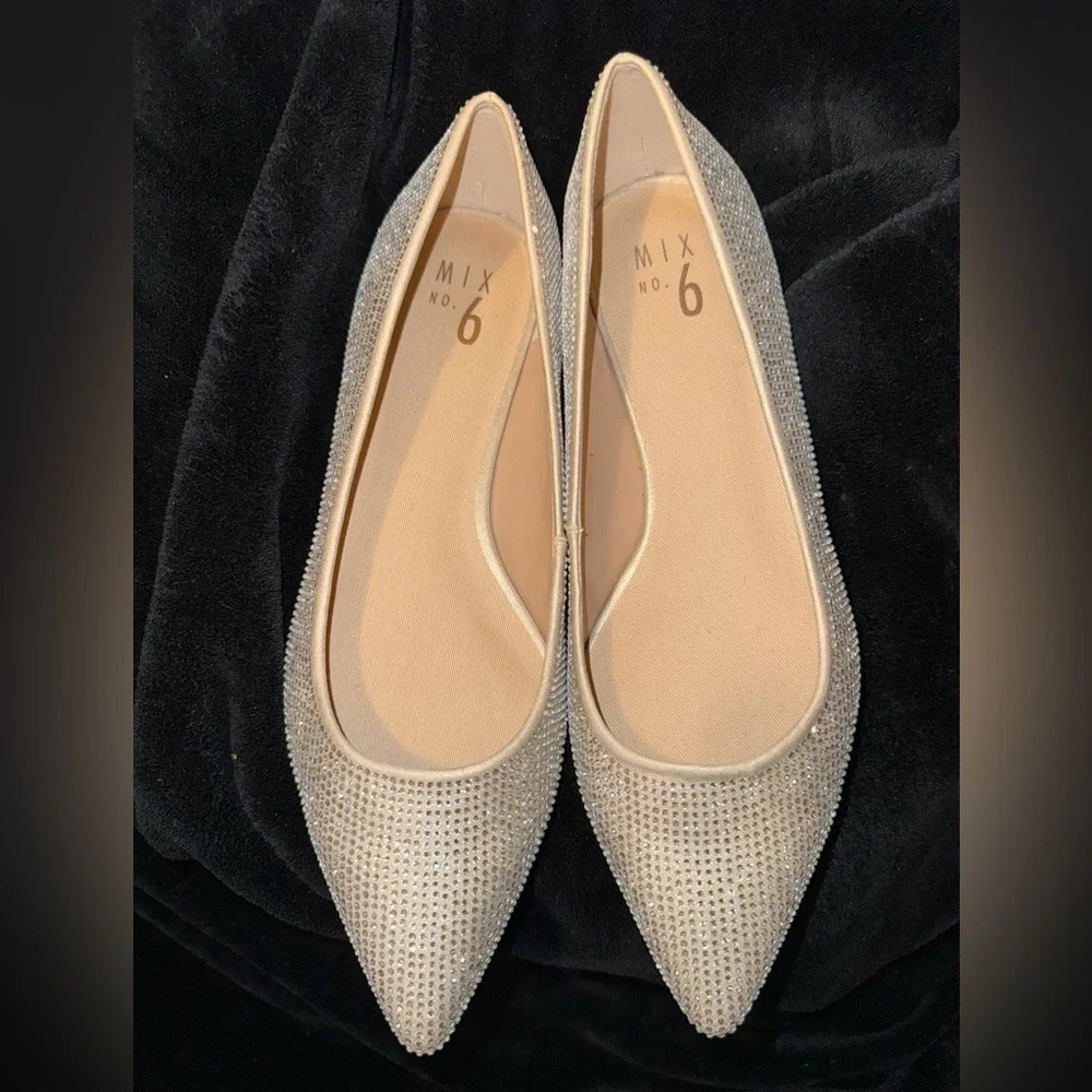 Mix No. 6 Glittering Silver Rhinestone Loafers - Picture 3 of 5
